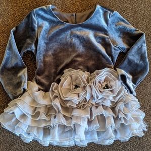 Isobella & Chloe Velour Baby Holiday Dress